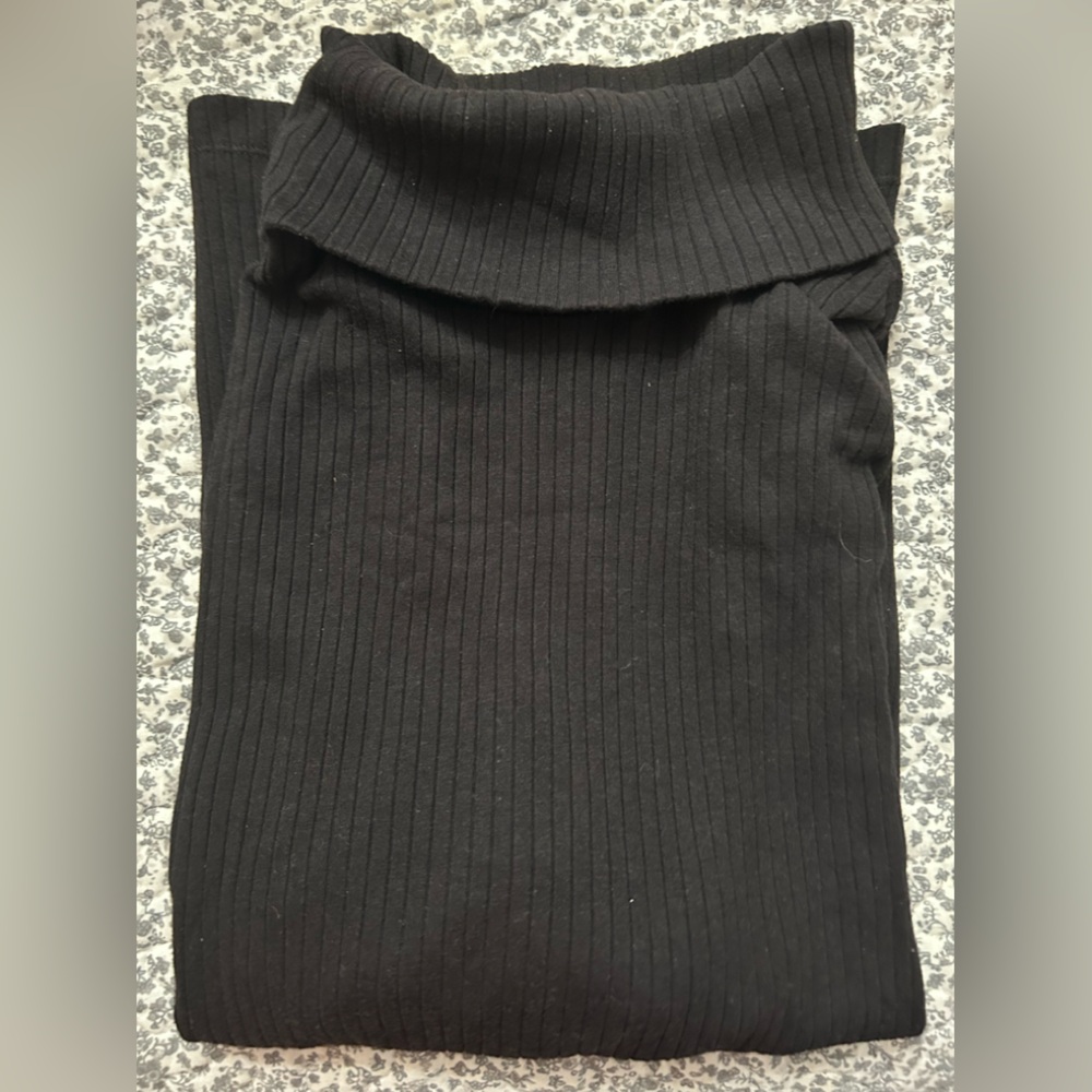 Cato Black Ribbed Knit Top